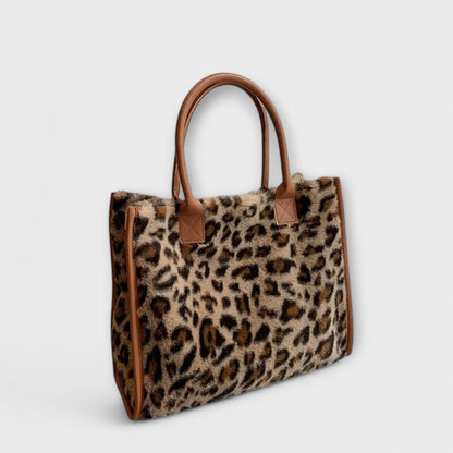 Borsa di Peluche con Stampa leopardata Chic