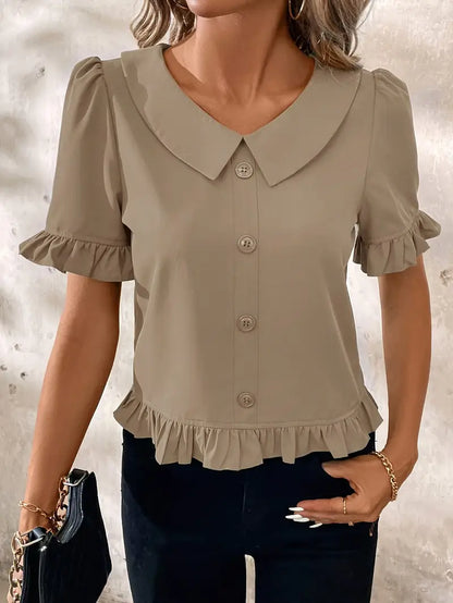 Foteini - Blusa elegante a maniche corte