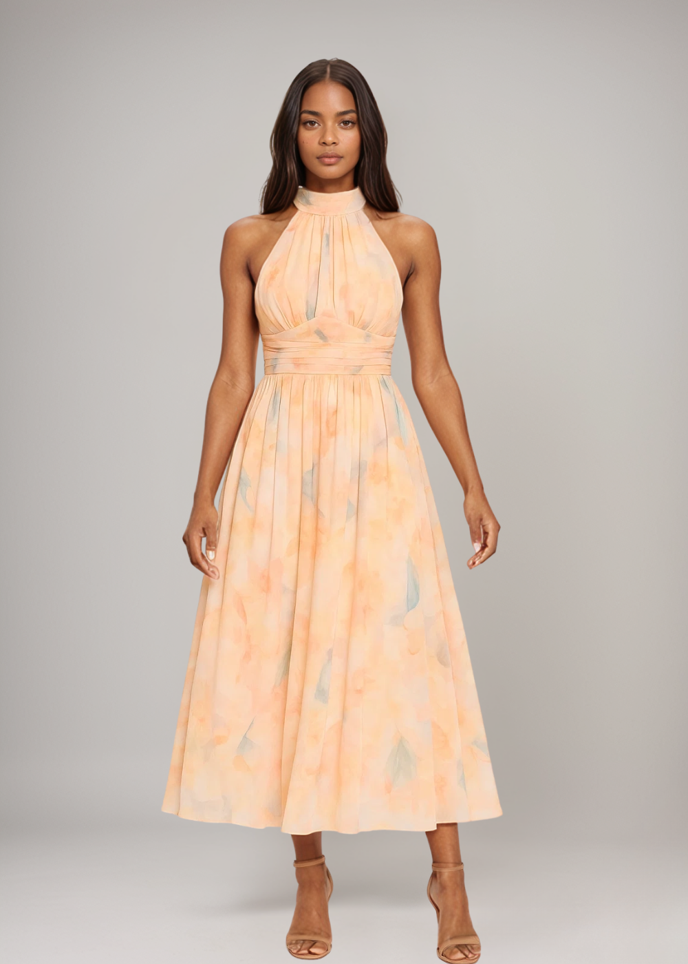 Antonella | Elegante Abito Maxi con Collo Halter