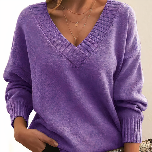 Aria | Maglione Vestibilità relaxed fit con Profondo scollo a V Chic