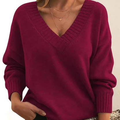 Aria | Maglione Vestibilità relaxed fit con Profondo scollo a V Chic