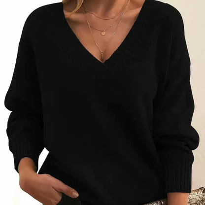 Aria | Maglione Vestibilità relaxed fit con Profondo scollo a V Chic