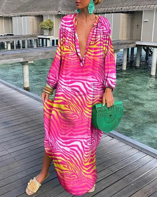 Bea - Abito Maxi di Scollo a V