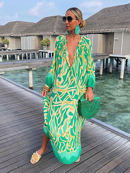 Bea - Abito maxi con Scollo a V