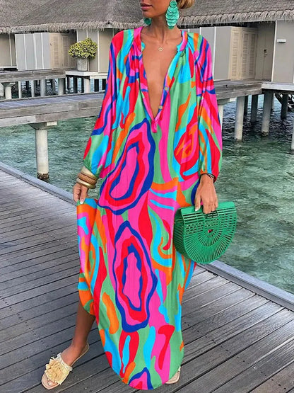Bea - Abito maxi con Scollo a V