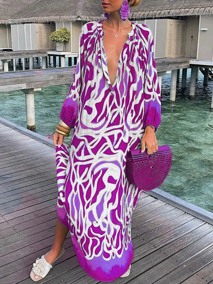 Bea - Abito maxi con Scollo a V