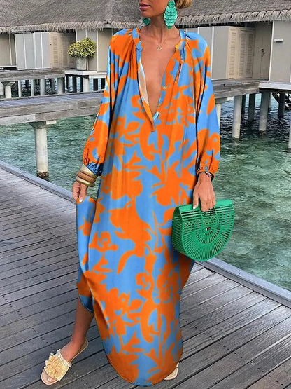 Bea - Abito maxi con Scollo a V