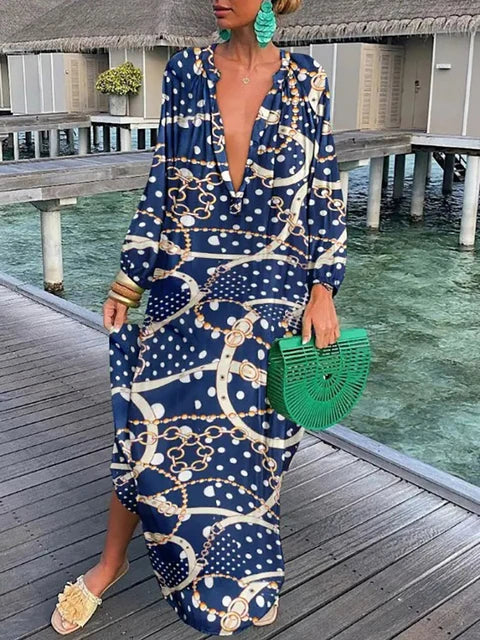 Bea - Abito maxi con Scollo a V