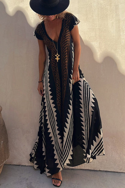 Camille | Abito Bohemio Casual con Scollo a V