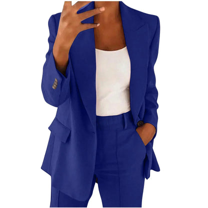 ALVERIA – SET DI BLAZER E PANTALONI ELEGANTE PER UN STILE ELEVATO