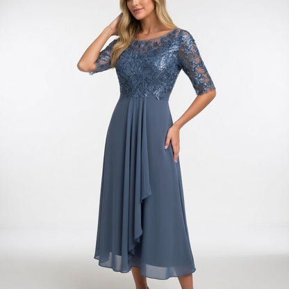 Abito midi in pizzo - Eleganza senza tempo per donna
