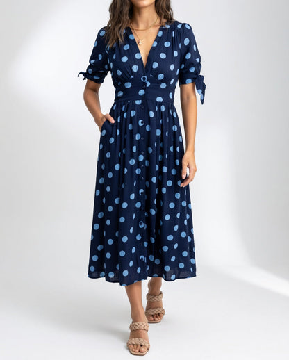 Abito midi di Pois - Eleganza Senza tempo per donna