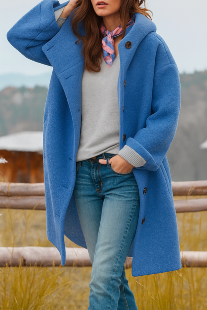 Kaia - Cappotto Casual con cappuccio Stiloso