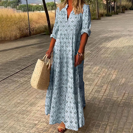 Nora - Abito maxi Boho Elegante