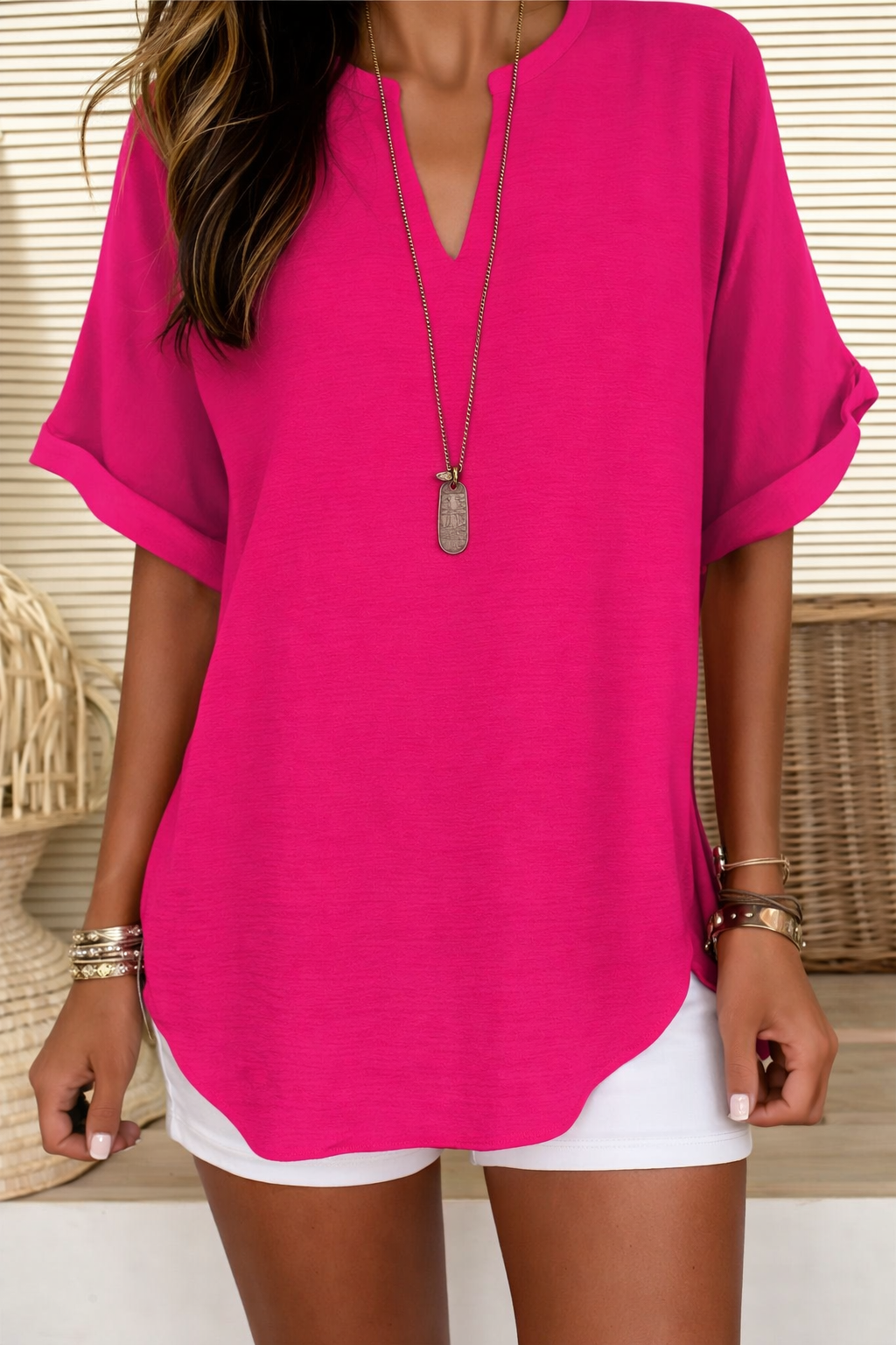 Dennys | Blusa leggera con scollo a V