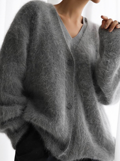 CARDIGAN AZZURRO LUXE FUZZY