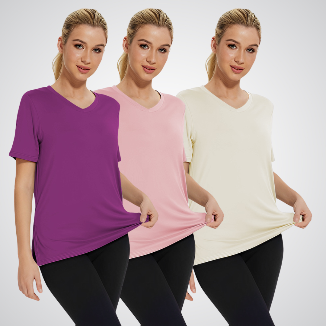 OLIVIA – MAGLIETTA V-NECK QUOTIDIANA (PACK DI 3)