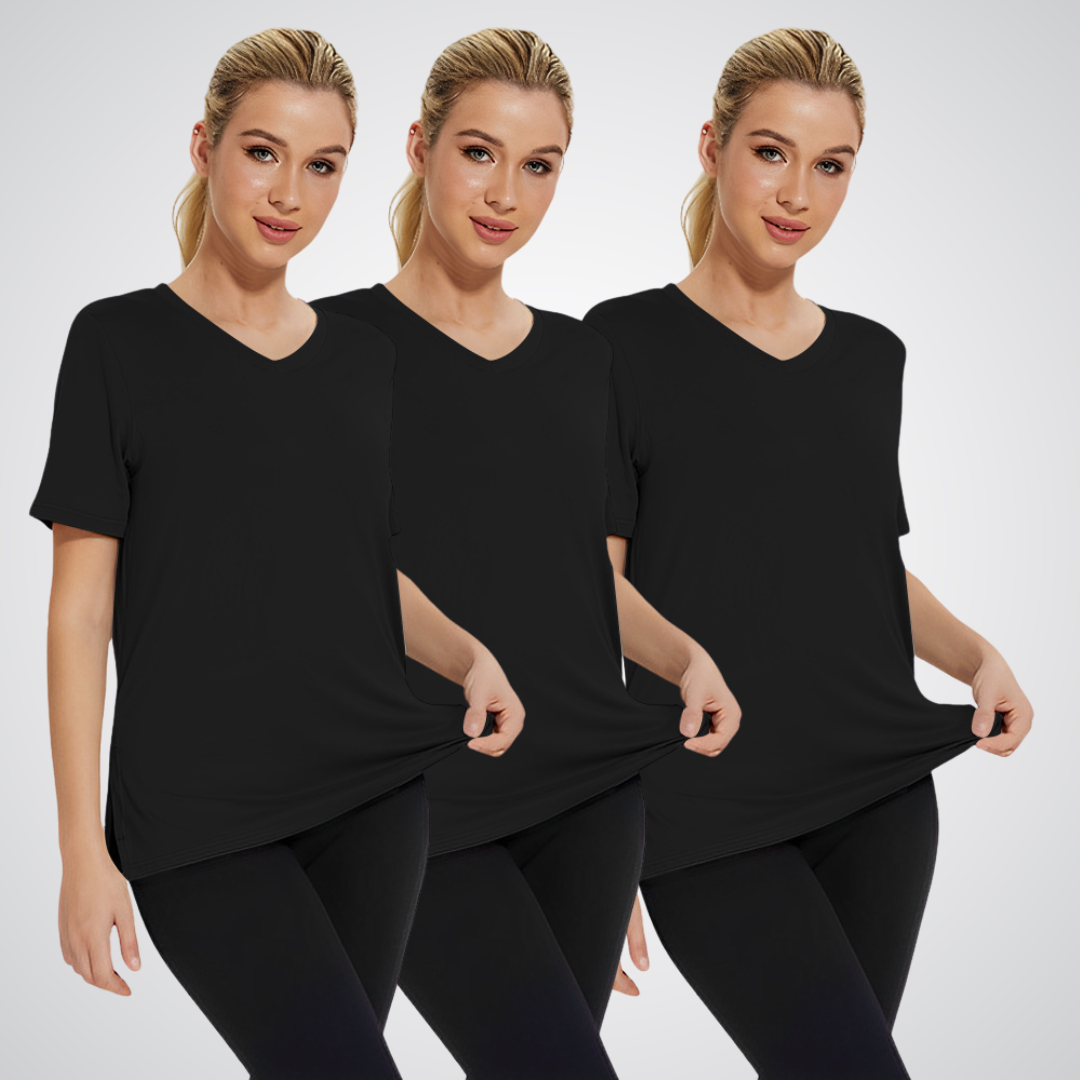 OLIVIA – MAGLIETTA V-NECK QUOTIDIANA (PACK DI 3)