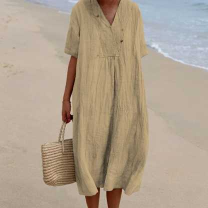 Silvana™ | Abito maxi Texturizado Rilassato.