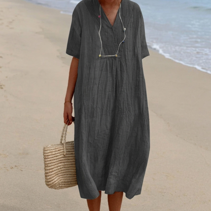 Silvana™ | Abito maxi Texturizado Rilassato.