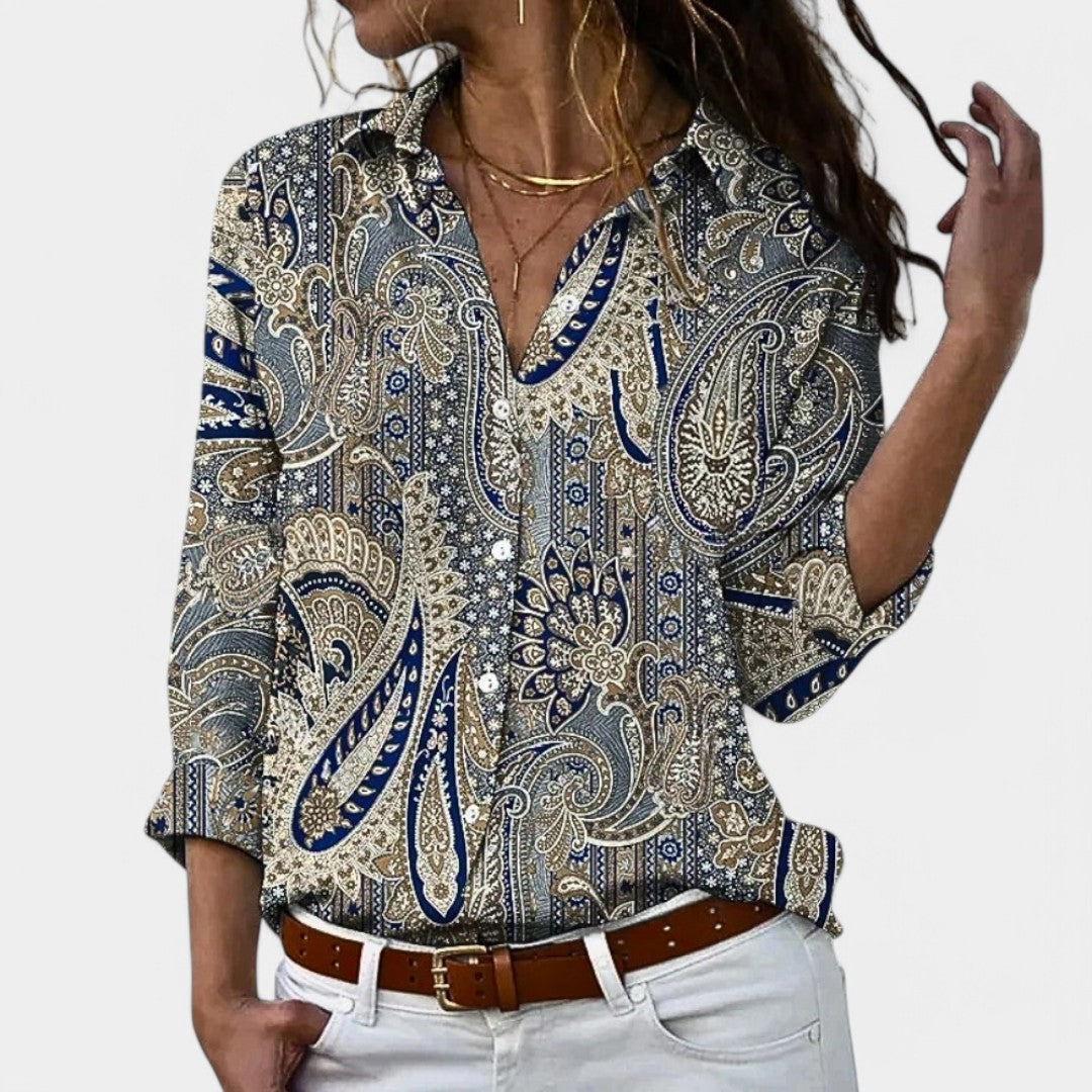 Tess | Blusa da donna con maniche lunghe e stampa elegante