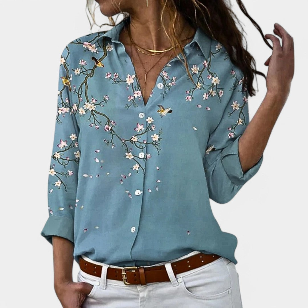Tess | Blusa da donna con maniche lunghe e stampa elegante
