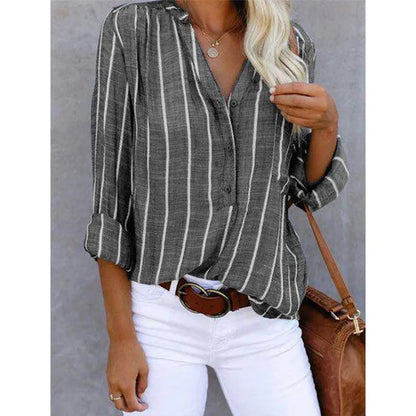 Maddie - Camicia di Bottoni a Righe