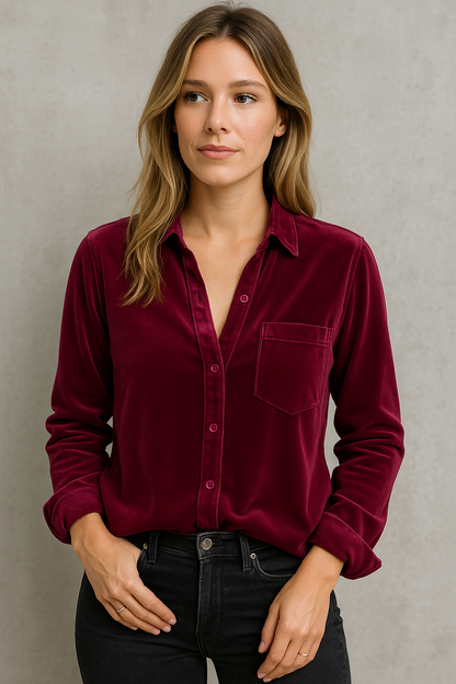 Kaya - Blusa di Terciopelo Elegante