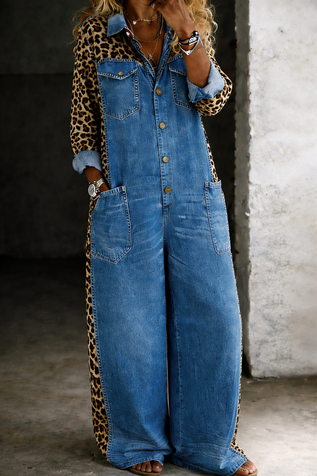 Amanda | Tuta di Denim di Una Pezzo