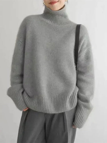 Diana - Maglione a collo alto Maglia comoda e Morbido