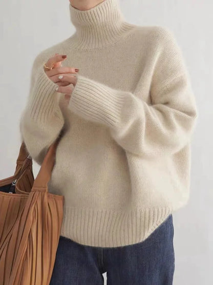 Alecia | Maglione in cachemire Lusso da da donna con Collo alto | Eleganza Senza tempo