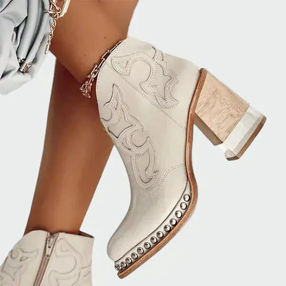 Stivali in pelle bordadas