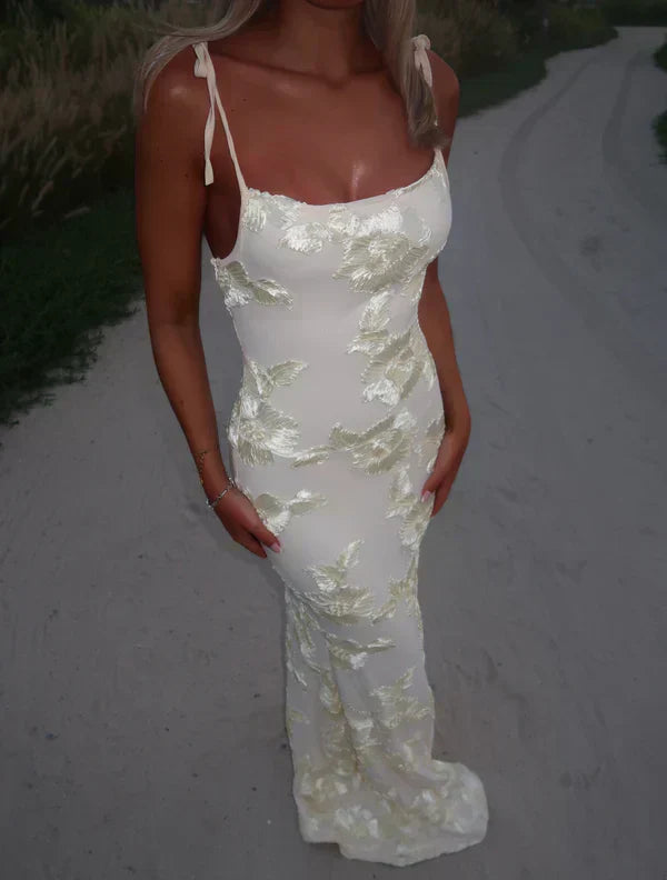 LILY - Abito maxi Floreale con Spalline Ajustables