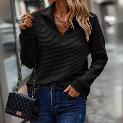Suzanne - Maglione Dettagliato con Mezza zip