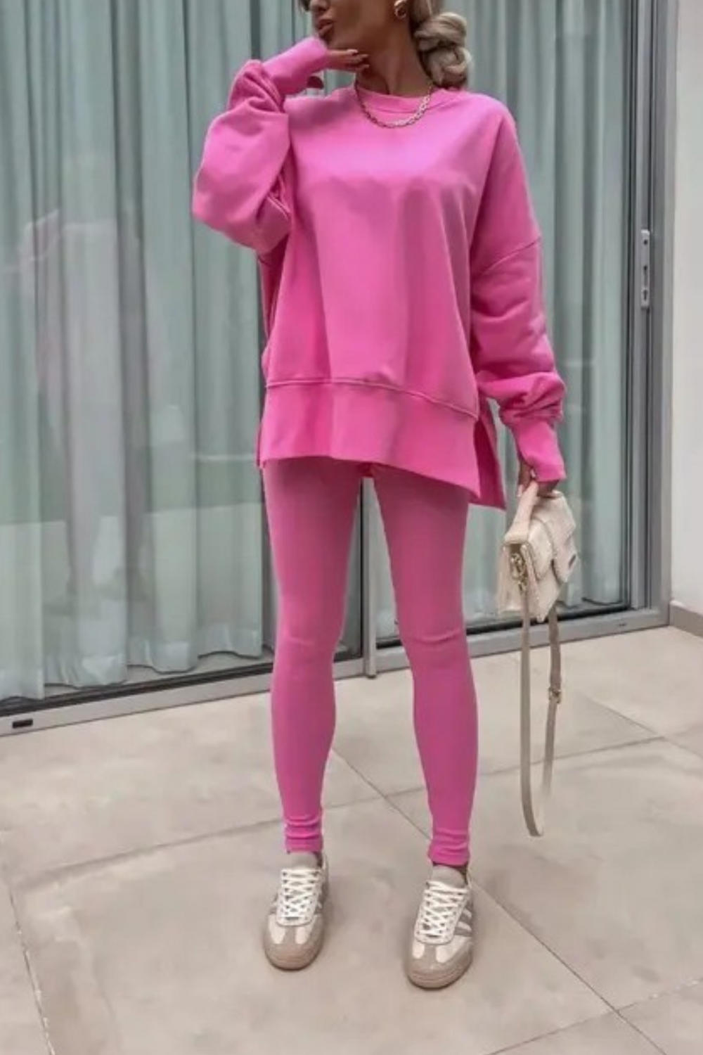 MADISON – SET DI FELPA OVERSIZED E LEGGINGS