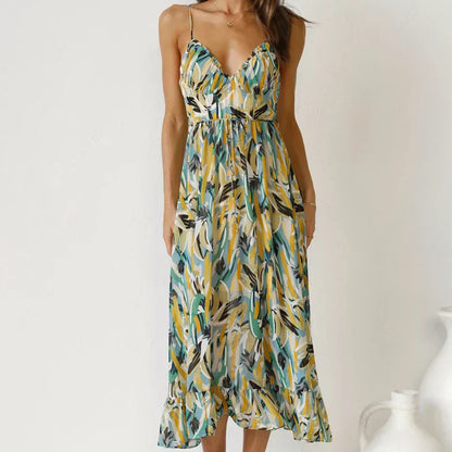 Clara - Abito Maxi Stampato Elegante