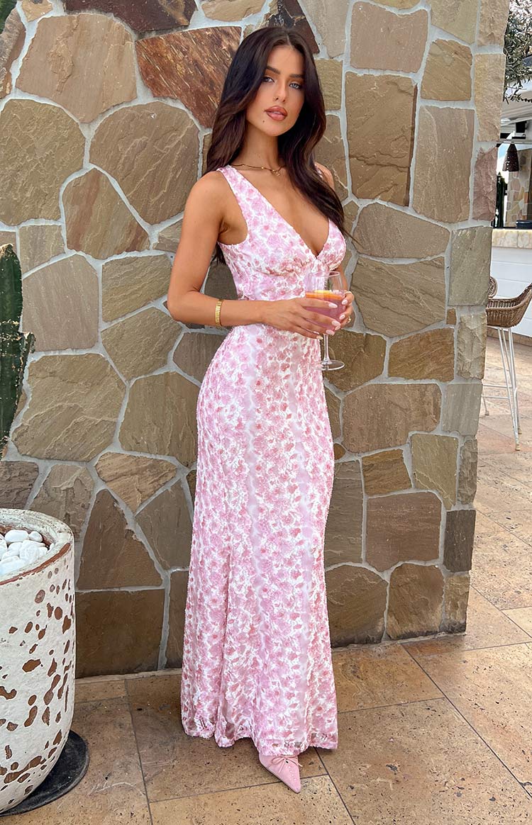 Farida - Abito Maxi di Pizzo Rosa