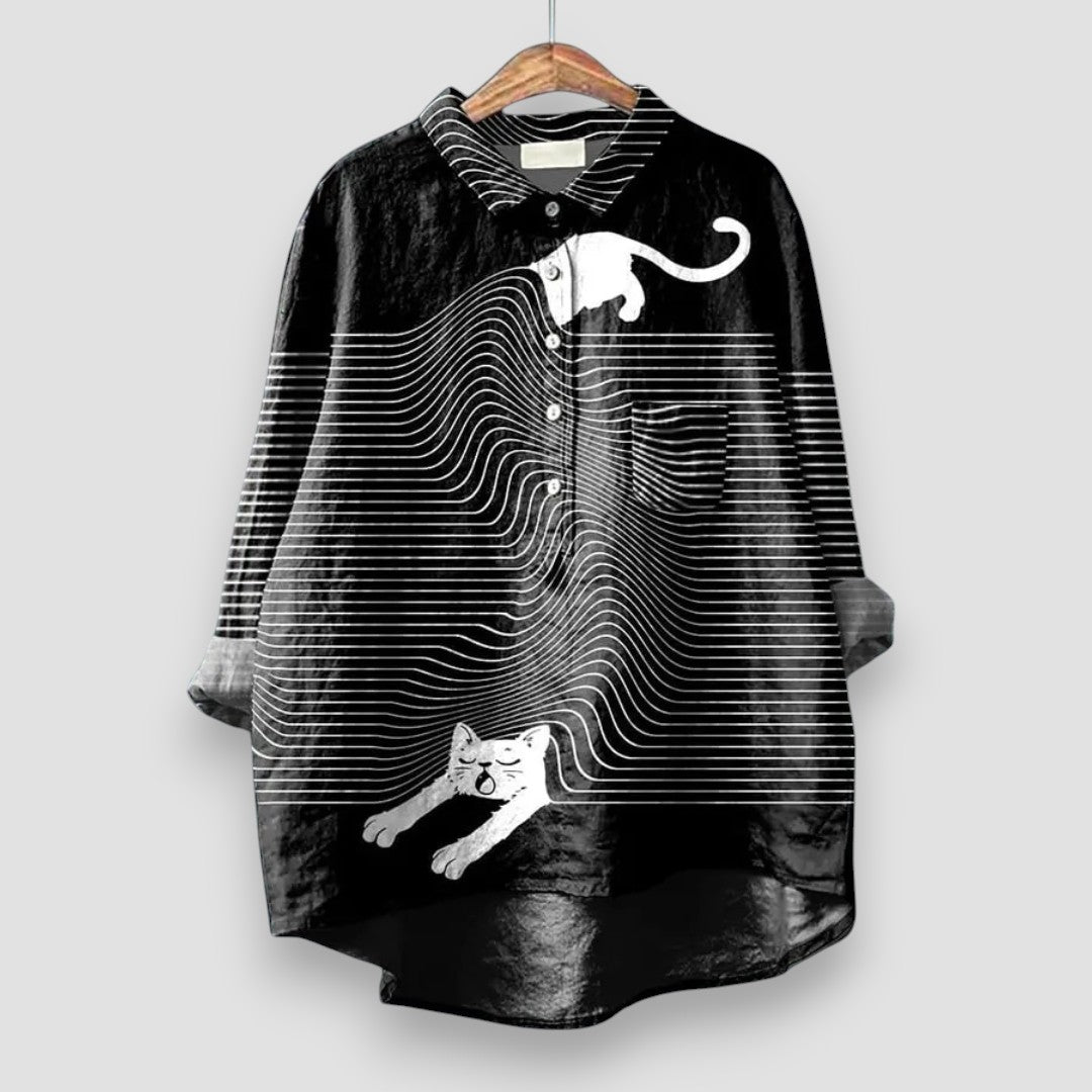 Korelli™ | 2025 – Blusa Grafica per Gatos