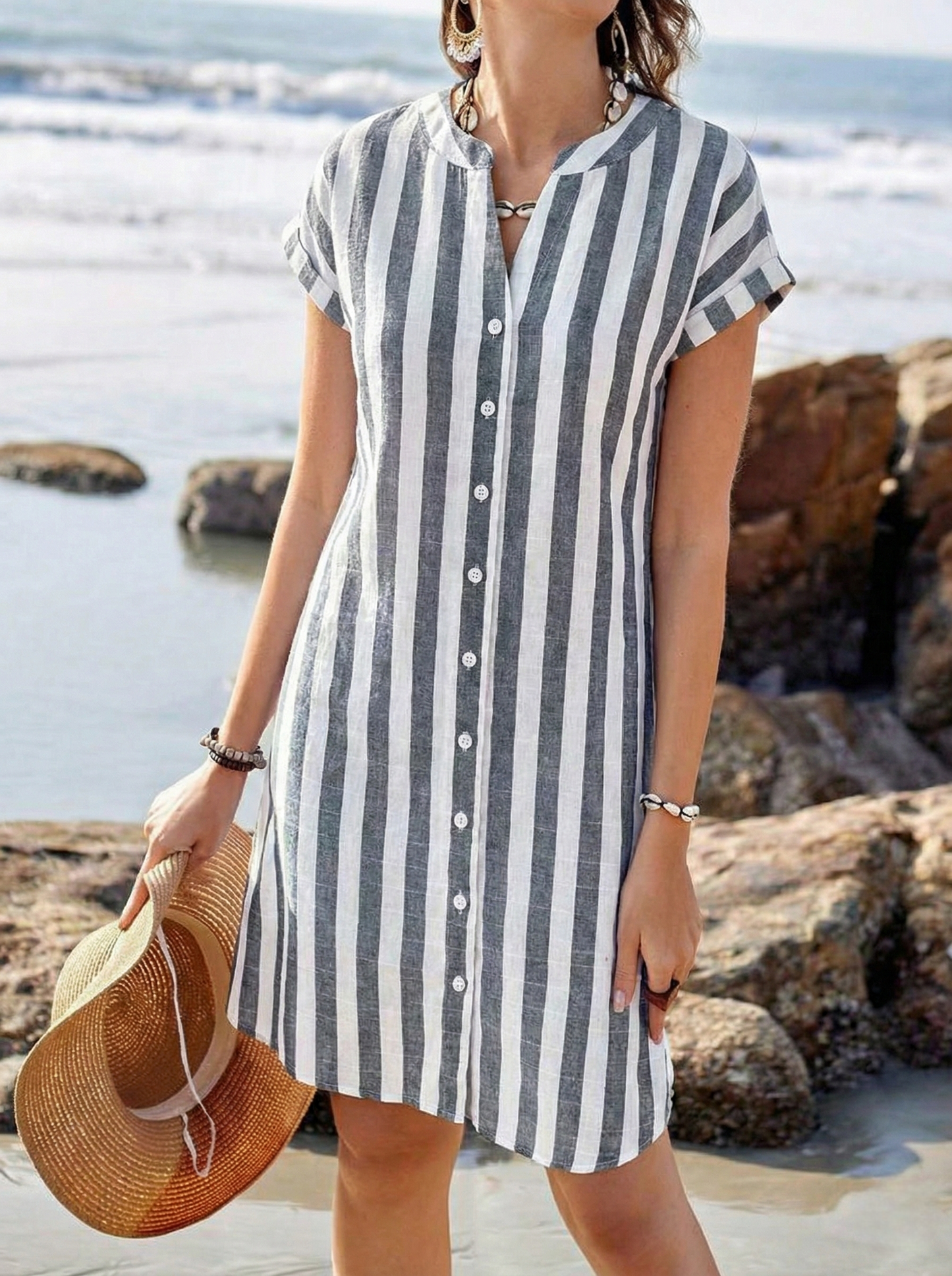 Pamela™ | Abito elegante a righe