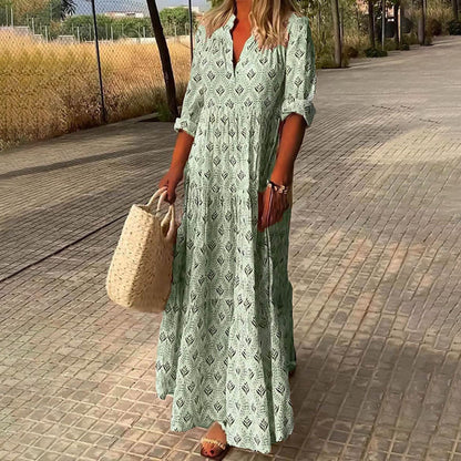 Nora - Abito maxi Boho Elegante