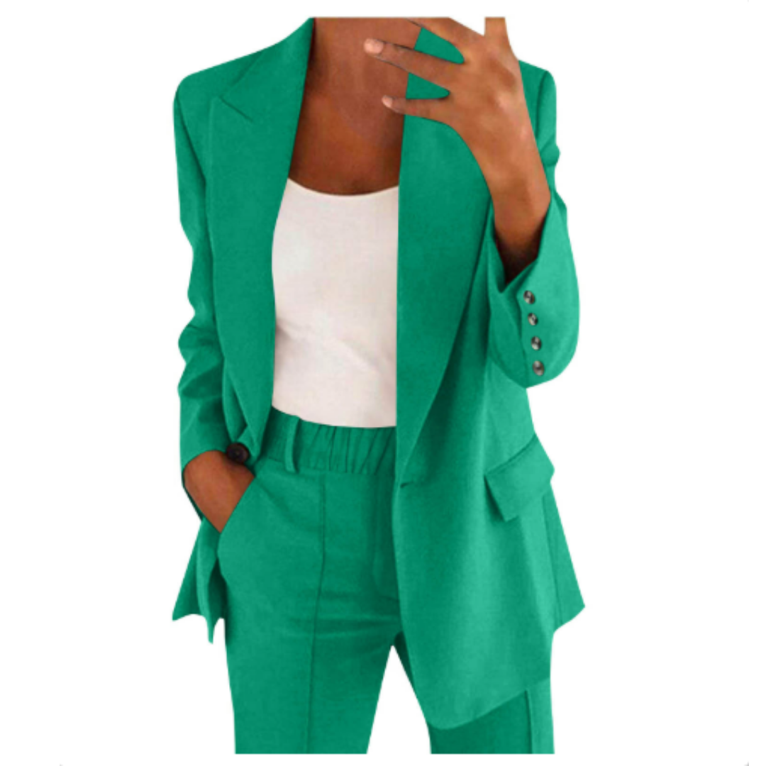 ALVERIA – SET DI BLAZER E PANTALONI ELEGANTE PER UN STILE ELEVATO