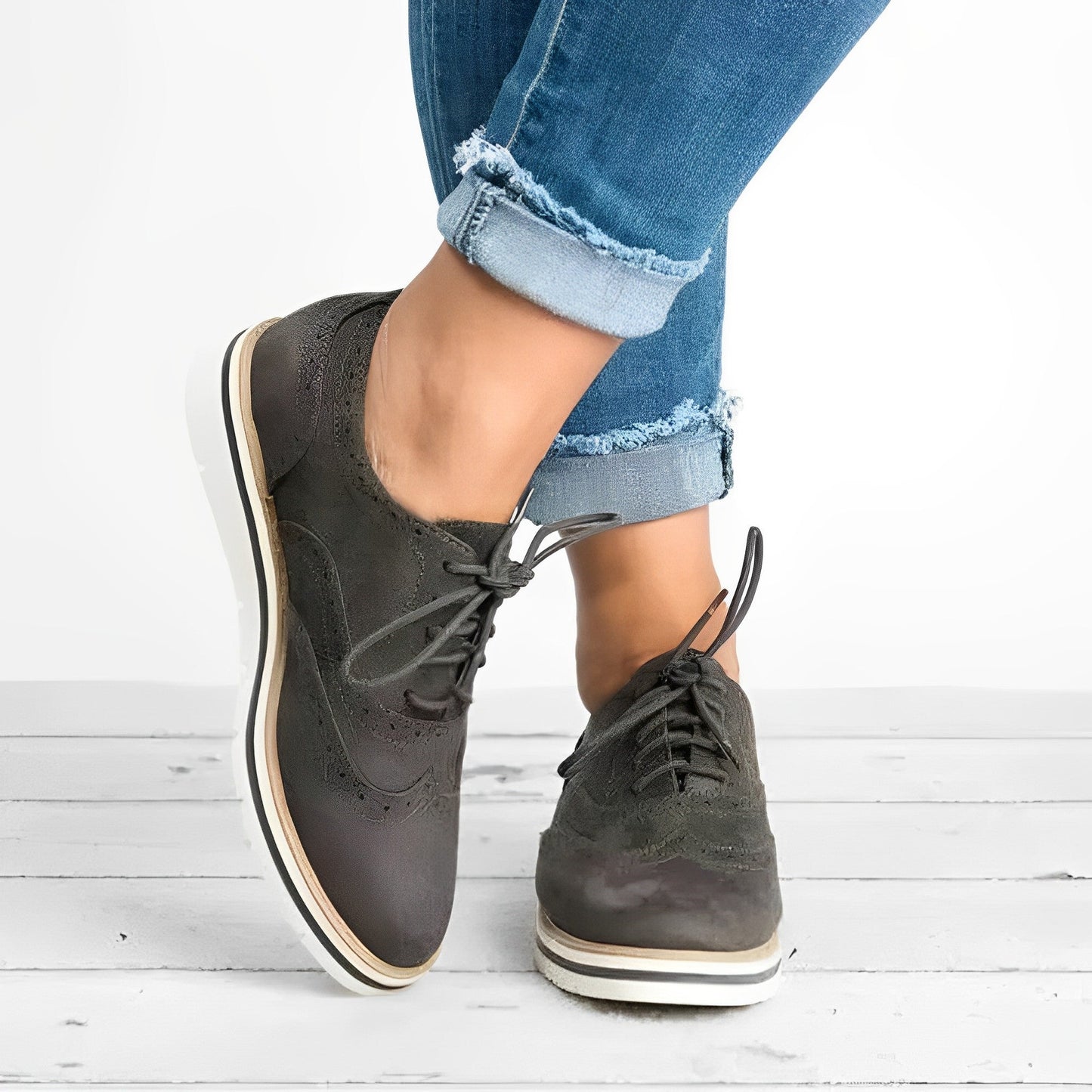 Sloane - Scarpe Oxford con Lacci e Recorte