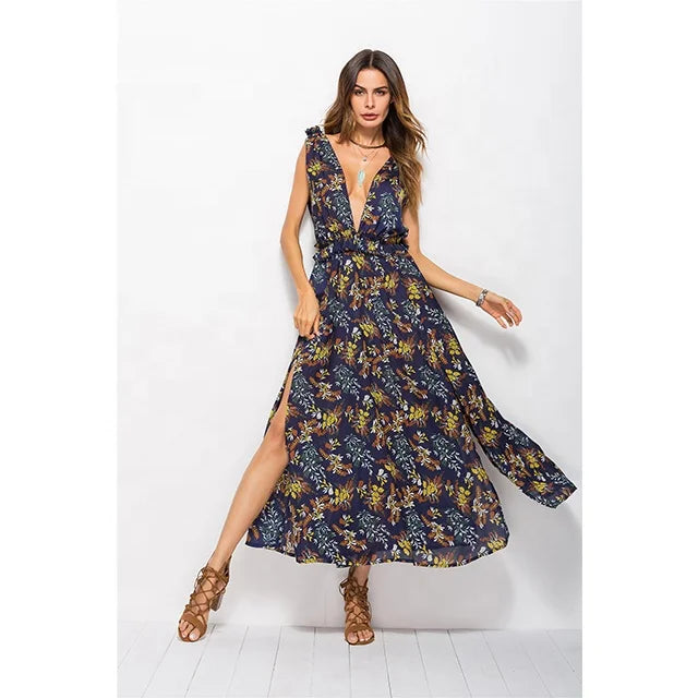 Lourie | Elegante Abito Maxi di Spiaggia