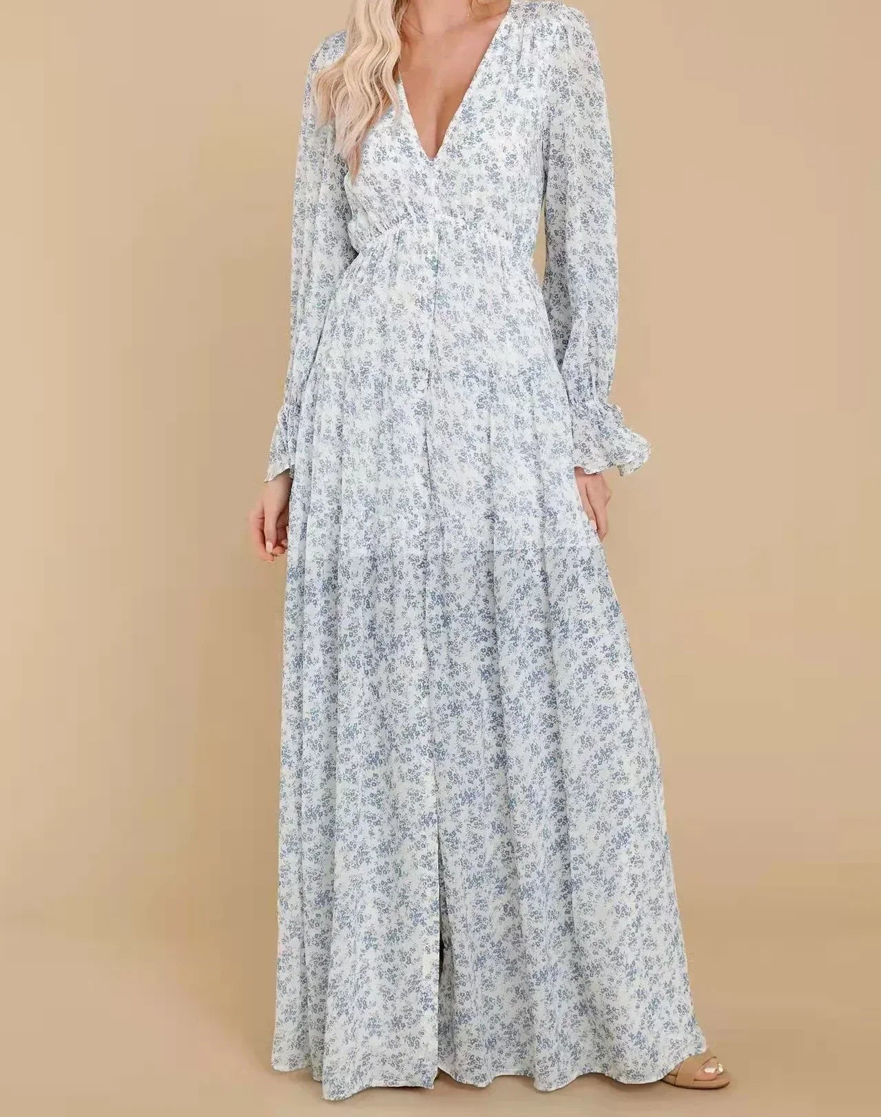 Nancy | Abito Casual Maxi di Chiffon