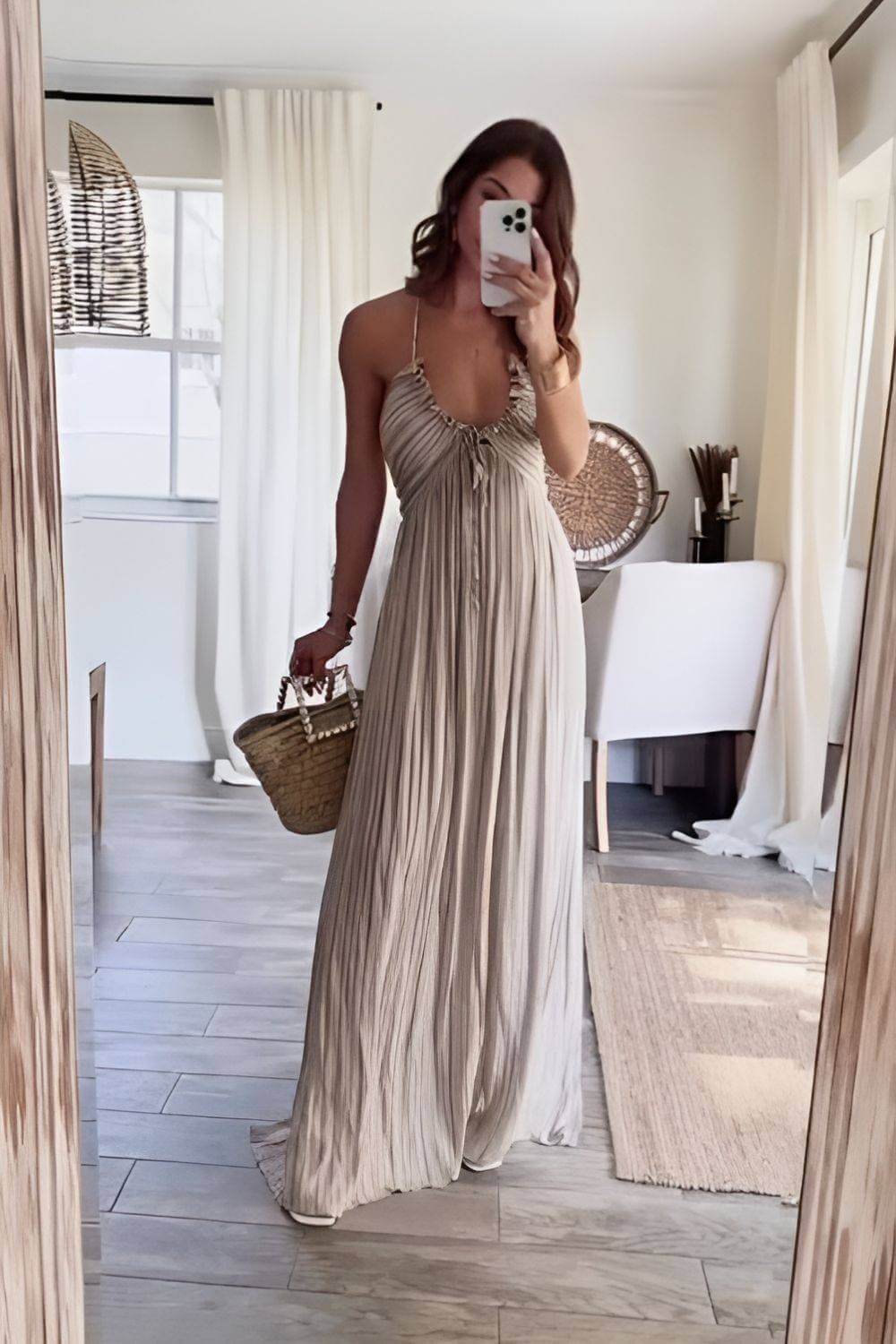 Lanie - Abito Maxi Plissettato Chic