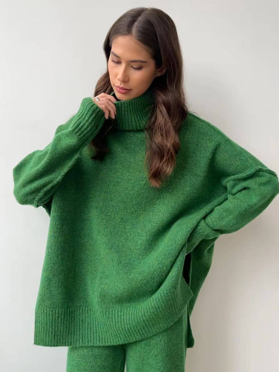 Anne - Set di Maglia con Collo alto