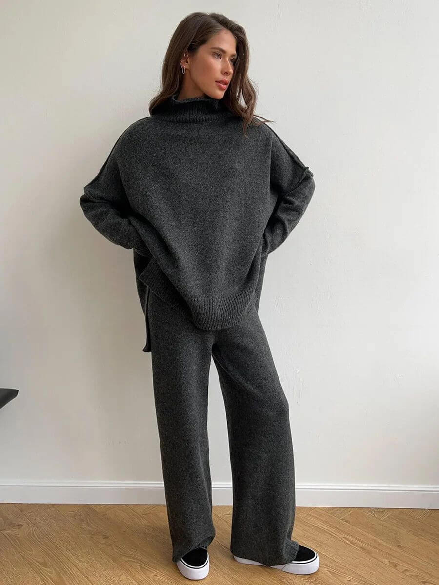 Anne - Set di Maglia con Collo alto