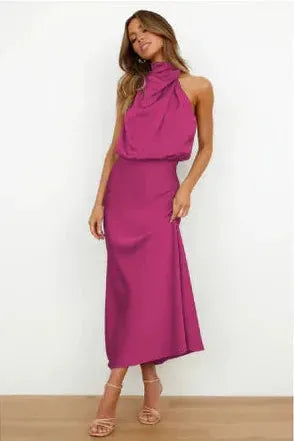 Il Abito Halter Drapado Elegante