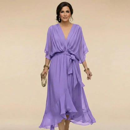 MARTA™ | ABITO in chiffon CON scollo a V