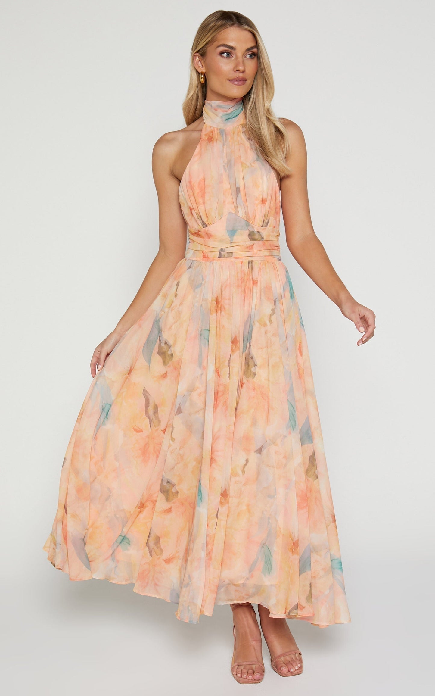 Antonella | Elegante Abito Maxi con Collo Halter